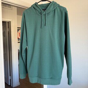 Cuts Split Hem Hoodie Green Medium
